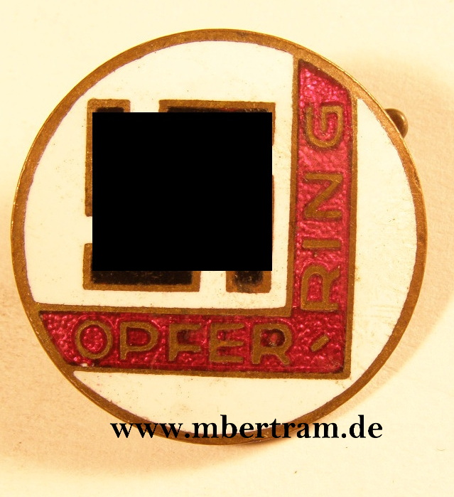 Mitgliedsabzeichen des Opferring 1. Form, Buntmetall