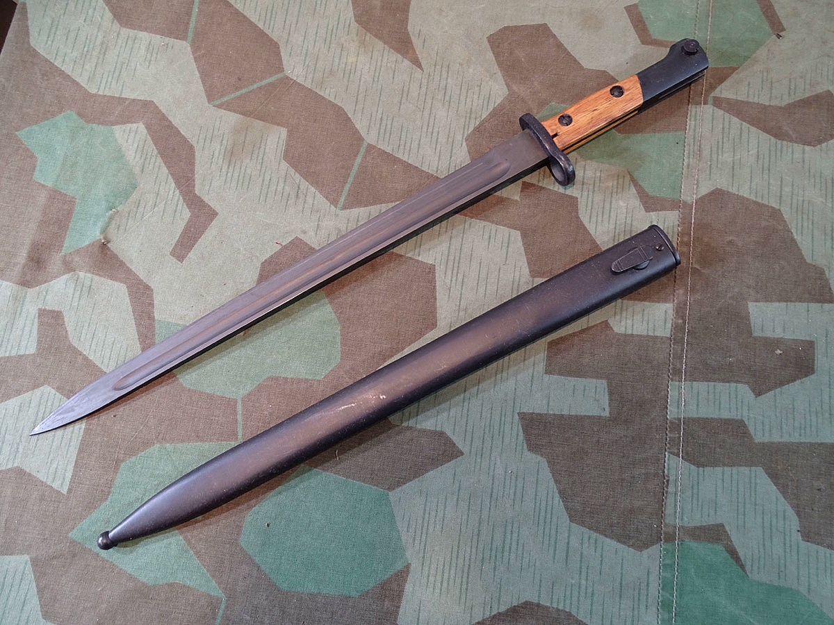 Jugoslawien: Bajonett Mauser 24 lang. Neuwertig !, für FN Mauser Gewehr M 24 und allgemein Mauser 98 Gewehre