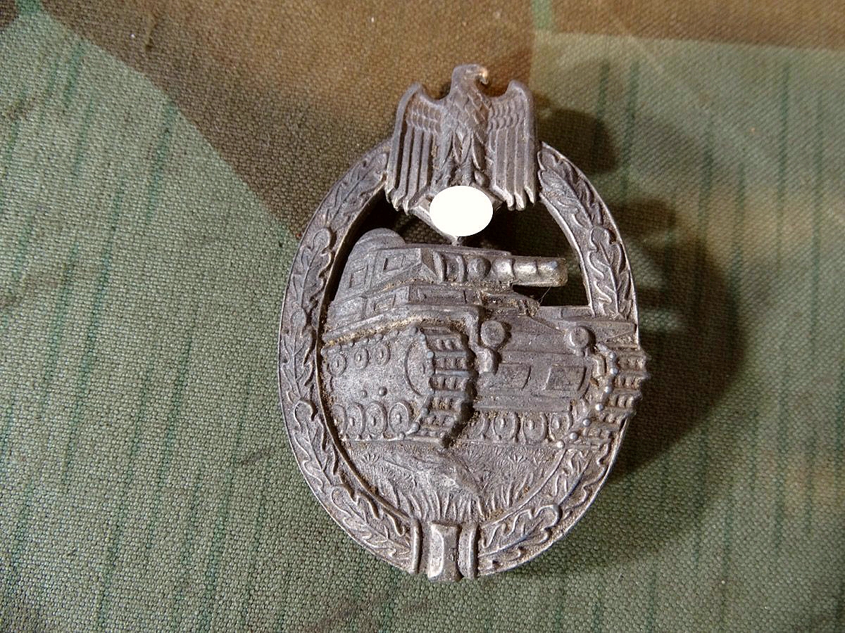 Panzerkampfabzeichen in Silber, Feinzink, Hermann Aurich Dresden