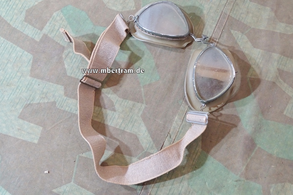 Wehrmacht Heer Kradfahrerbrille/ Schutzbrille - für Fahrzeugbesatzungen