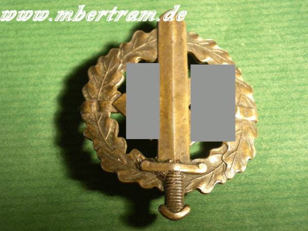 SA WEHRABZEICHEN BRONZE HST.: BERG UND NOLTE