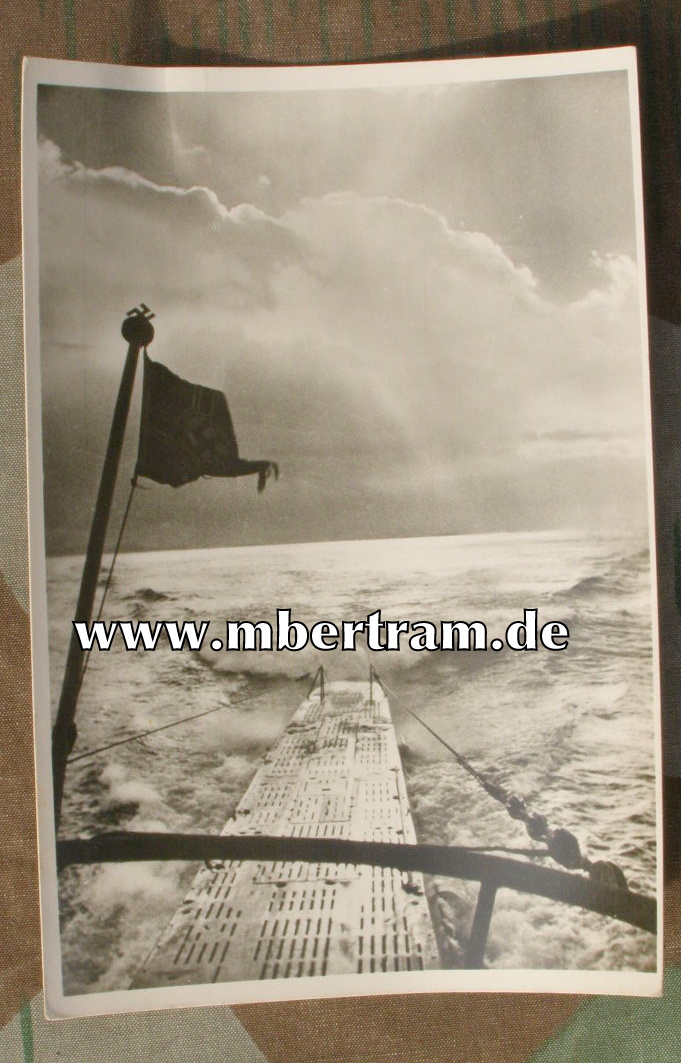 KM Propagandapostkarte - U-Boot- "Im Mittelmeer"