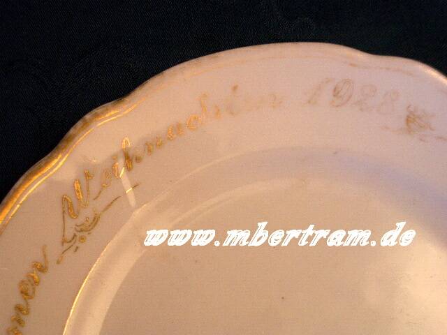 3 Dekorations Schmuck Teller: "Marine Verein Barmen, 1926"