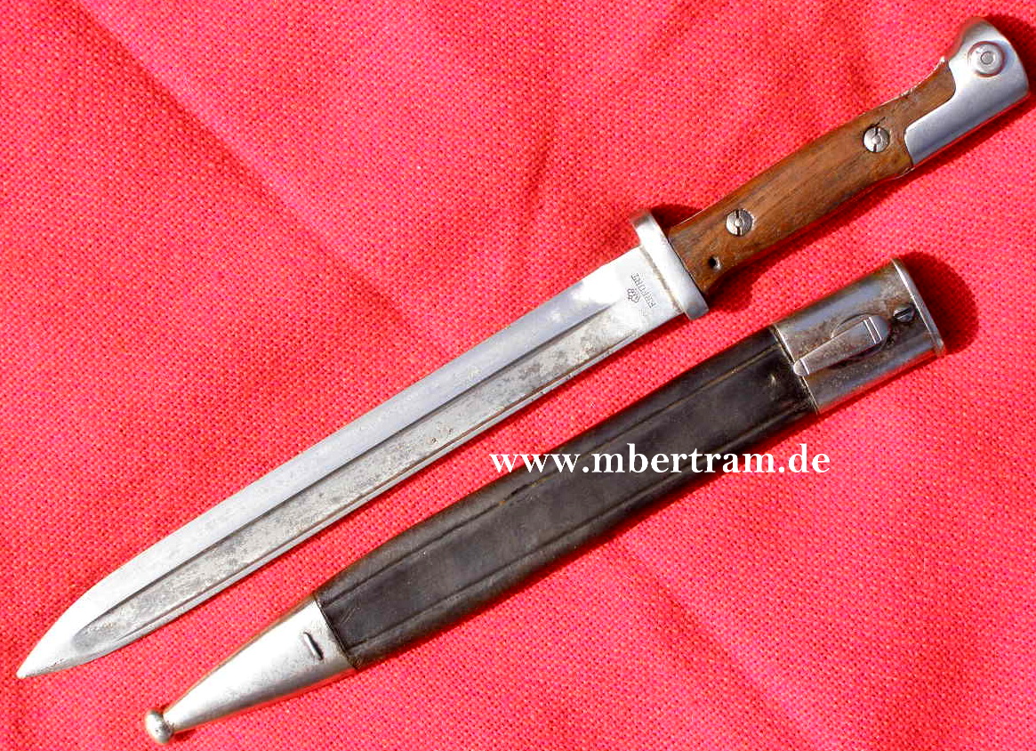 10364-1 Preußen Seitengewehr M 1884/98 a.Art, Doppelhersteller WKC u. Erfurt, 1. Ersatz-MG-Kompanie