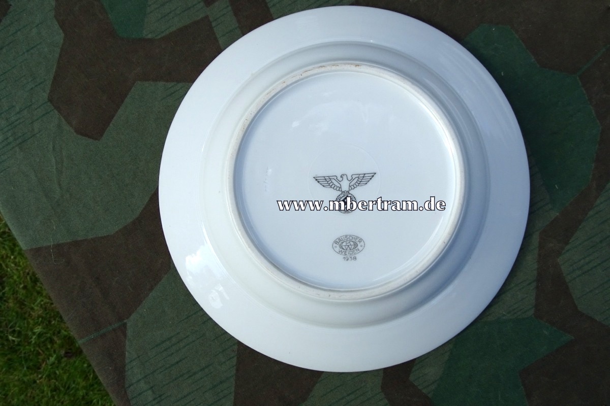 Wehrmacht Suppenteller, Adler, Bauscher Weiden, 1938