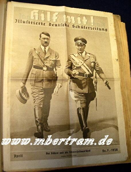 13x "Hilf Mit" Illustrierte deutsche Schülerzeitung 1937/38
