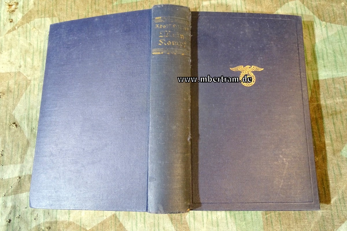 "Mein Kampf", Adolf Hitler, blauer Leineneinband 1936