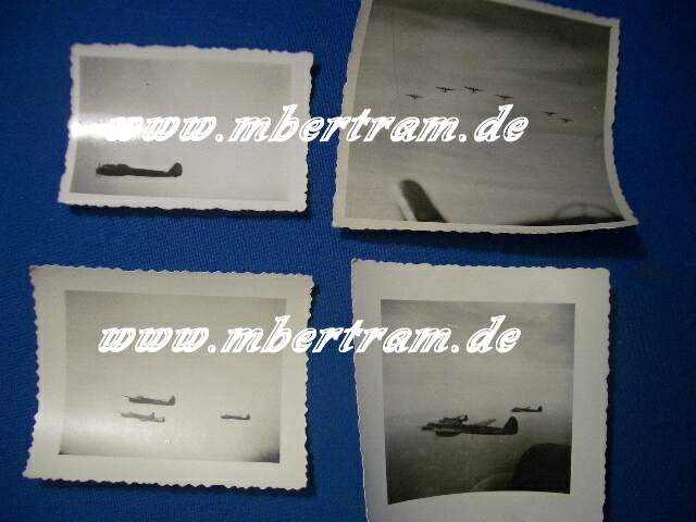 4 Luftaufnahmen Fotos eines Geschwaders Ju 88, 9.11.1943