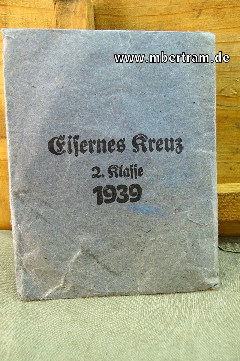 Verleihungs Tüte Walter & Henlein für Eisernes Kreuz 1939 2. Klasse
