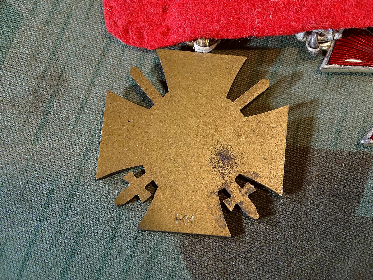 3er Ordenspange: EK 2 1914, Hanseatenkreuz Hamburg, Ehrenkr. f. Frontkämpfer
