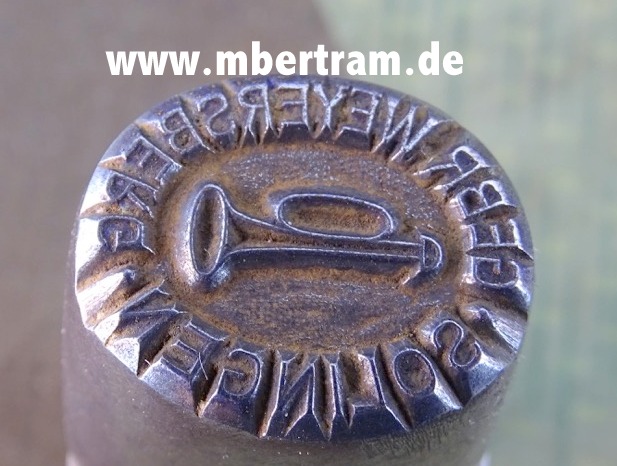 Hersteller Prägestempel der Blankwaffen Firma " Gebr. Weyersberg Solngen"