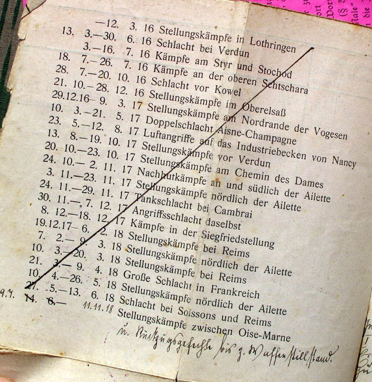 12440-7 Dokumente u. Militärpass " Kgl. preuss. Bombenstaffel 11...
