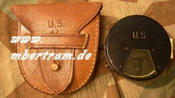 Militär Belichtungsmesser U.S. Army 1942 in Lederhülle.