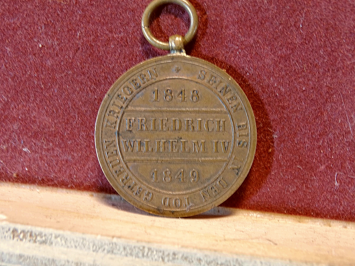 Hohenzollern Denkmünze Vom Fels zum Meer 1848 – 1849 o. Band