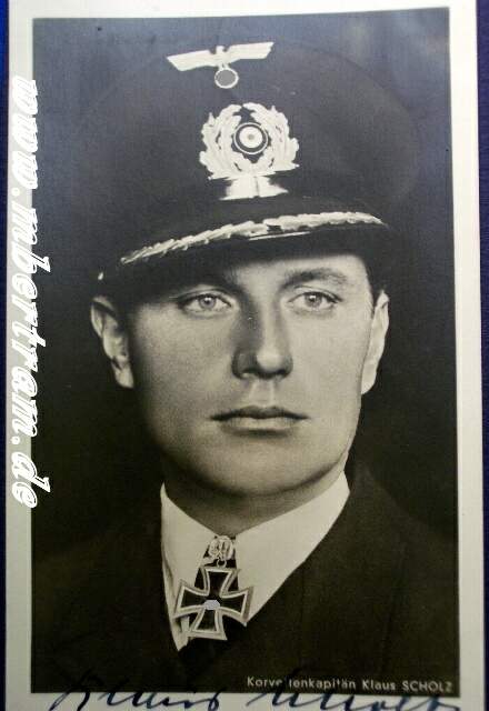 Originalsignatur Klaus SCHOLTZ, Ritterkreuz m. Eichenlaub