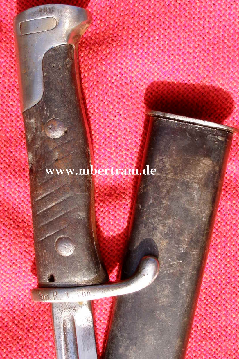 10374-4 Gekürztes preuss. Seitengewehr M 1898, Scheide. Hörster, Selten