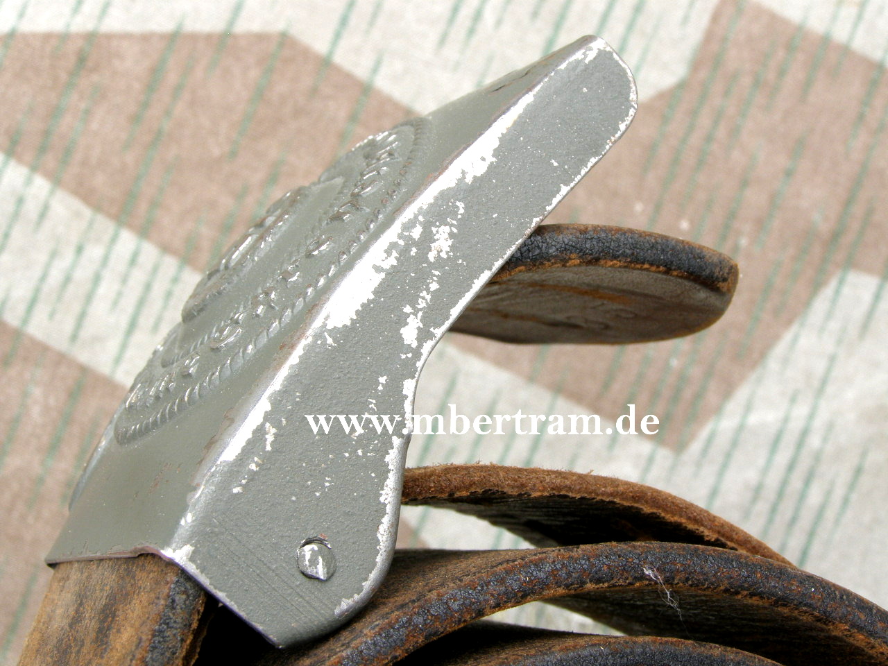 10055-4 SELTENES EXTREM SPÄTES SS Koppelschloß mit Riemen