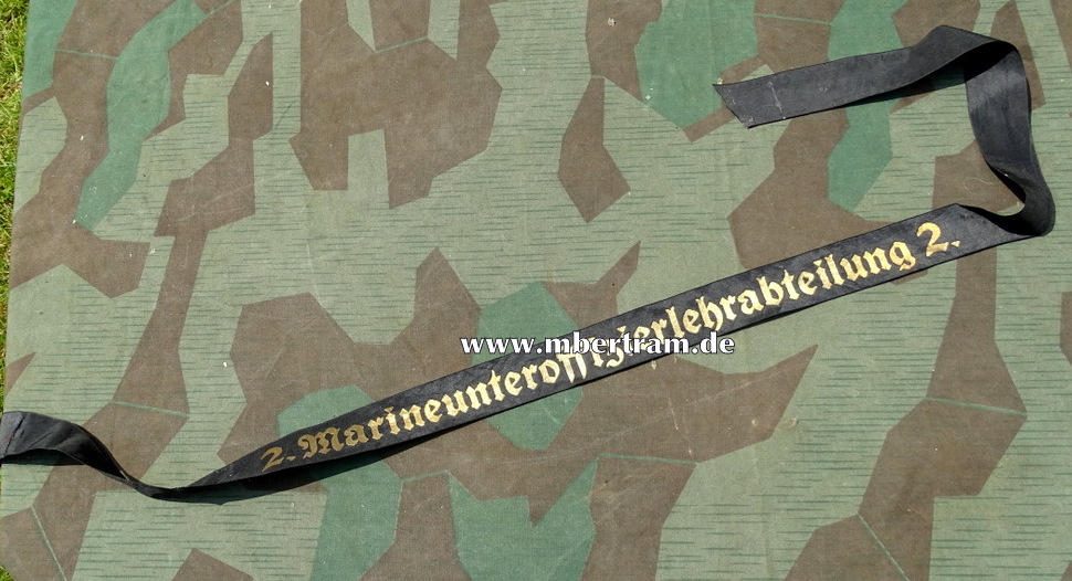 Mützenband KM "2. Marineunteroffizierlehrabteilung.2."
