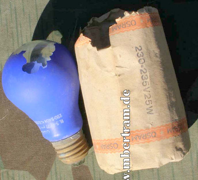 Osram Luftschutz Lampe, 220-230 V, 25 W um 1944/45
