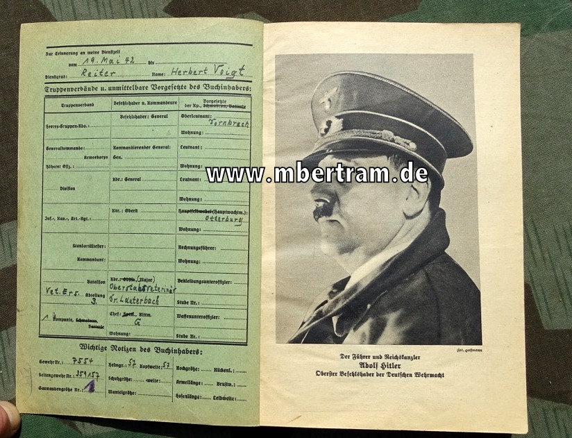 Dienstanweisung, Reibert, " Der Dienstunterricht im Heere, Schützen 1941