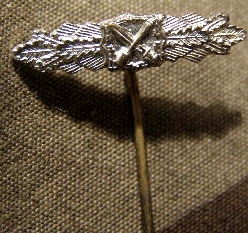 Nahkampfspange in Silber, 1957er OHNE HK, 9 MM MINIATUR