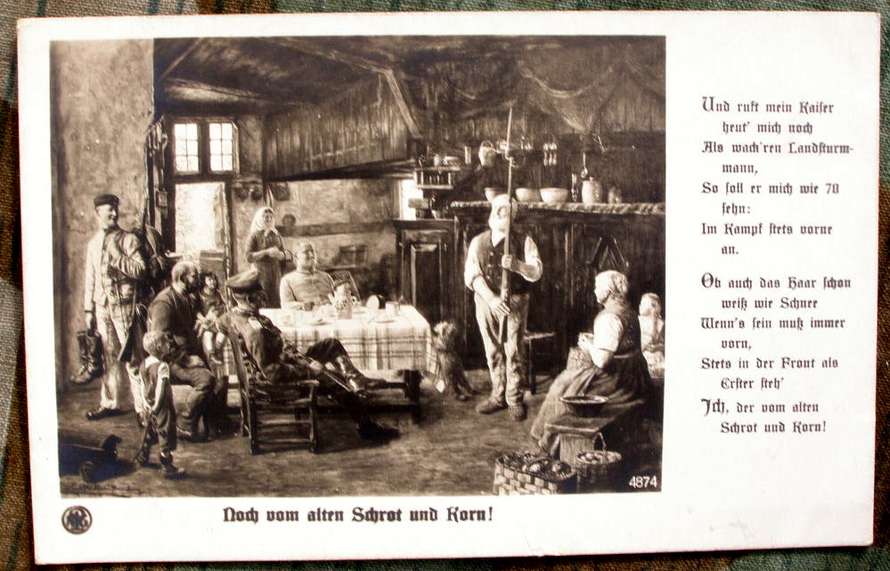 Propagandapostkarte 1. WK, Erinnerung an Feldzug 1870/71