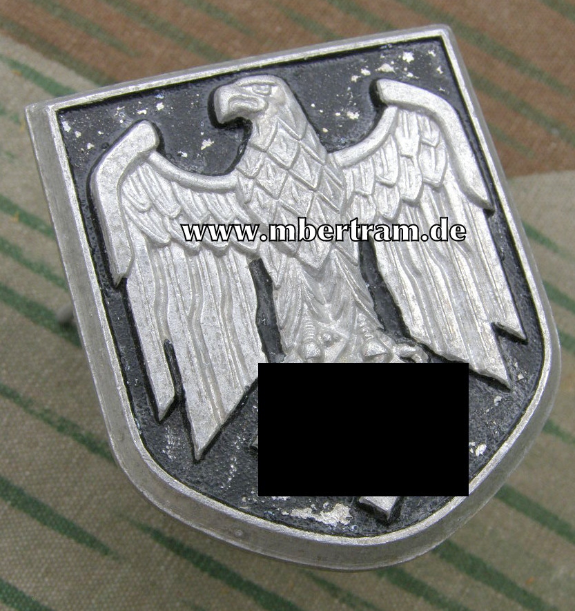 Afrikakorps Adler Schild für den Tropenhelm, Alu