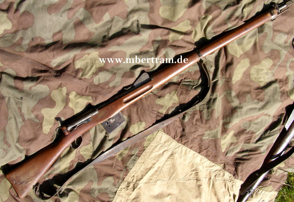 Repetier Deko Gewehr Schmidt Rubin 1889, Nrgl., Riemen
