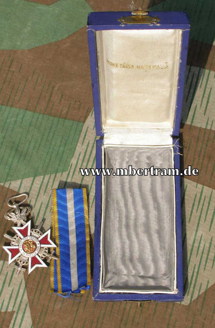 Orden der Krone von Rumänien, Ritterkreuz mit Schatulle