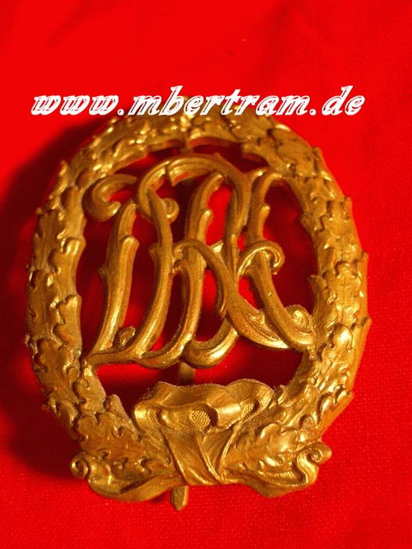 REICHSSPORTABZEICHEN DRA, bronze, o. HK, MIT Hst.