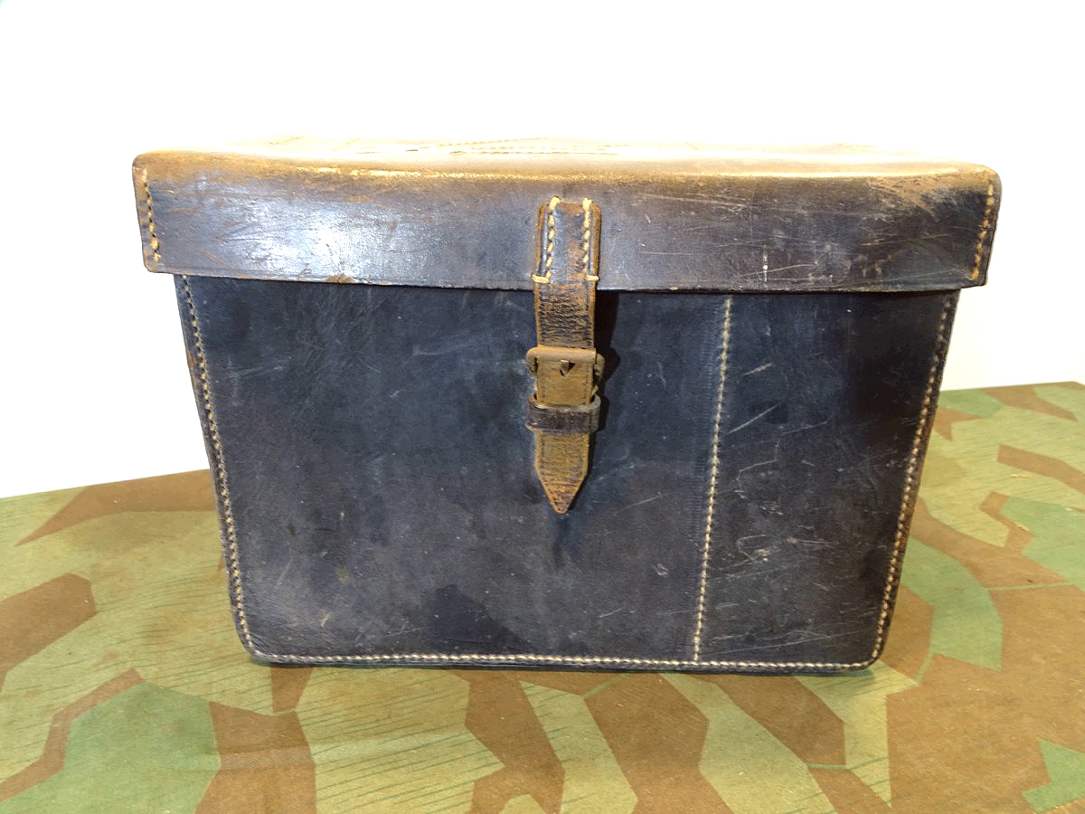 Große Leder Tasche Wehrmacht, Nachrichten ? Pioniere ? Zuordnung unklar. 