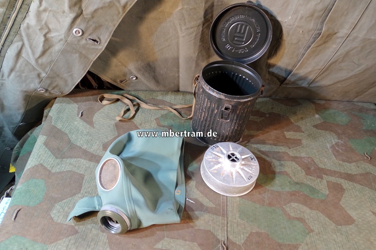 LS Gsmaske F mit schwarzer, gerippter Bereitschaftsbüchse RL 1-40/9 u Filter