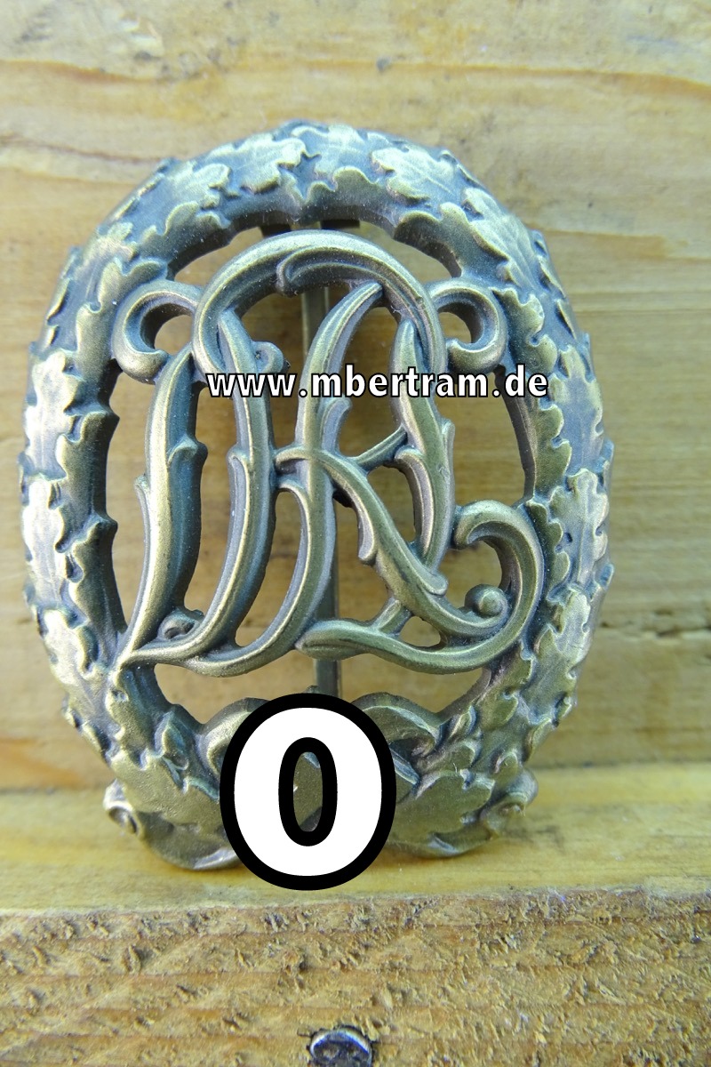 Reichssportabzeichen DRL in Bronze,  Buntmetall, Hst.: Wernstein/Jena