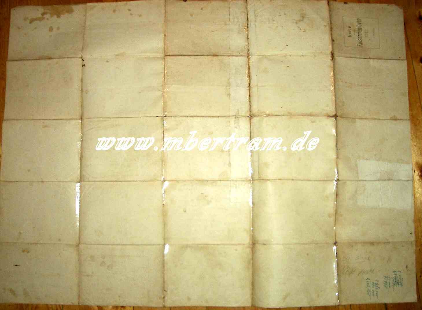 Landkarte für das Kaisermanöver 1912, 1:100000