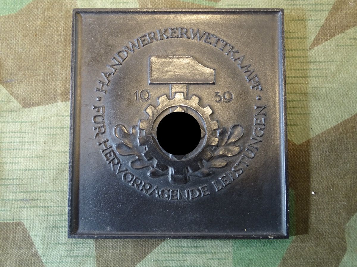 Wand Plakette : Handwerkerwettkampf 1939, Für Hervorragende Leistungen", Zustand 1