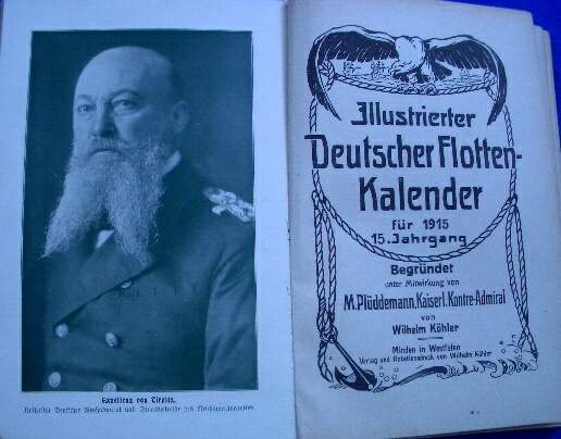 Illustrierter Deutscher Flottenkalender für 1915, 258 S. Abb.