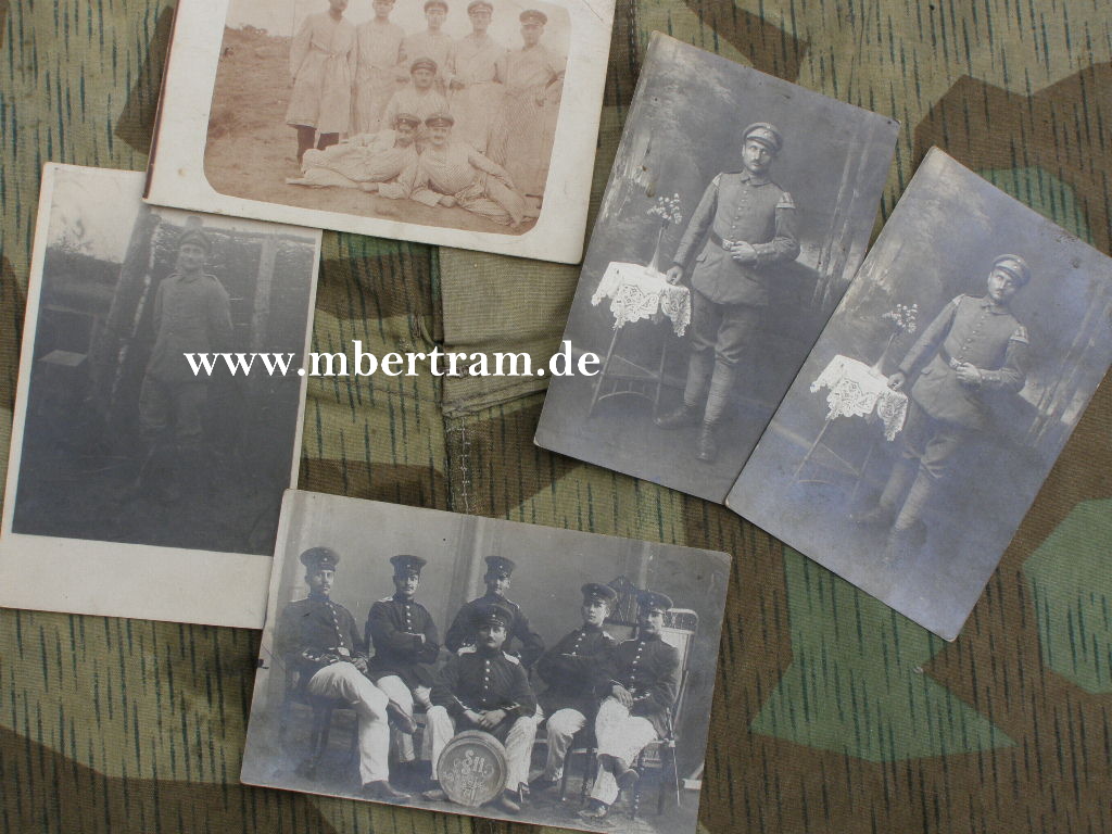 5 Fotos Militärmusiker 1. WK, S.B.Landwehr Inf. Rgt. 327