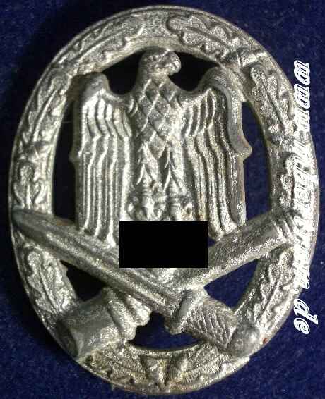 2169-1 Allgemeines Sturmabzeichen, Feinzink. Halbhohl