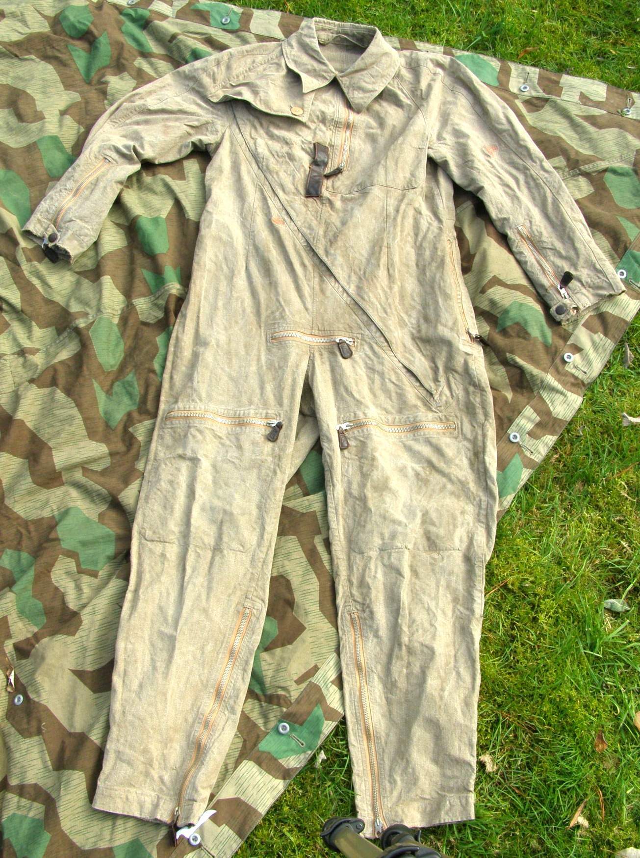 Luftwaffe, Flieger Overall. Beiger Stoff. Fliegersonderbekleidung.