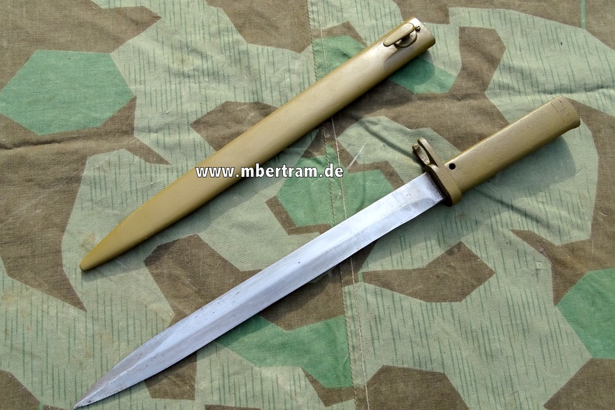 Ersatz- bzw. Notbajonett 88 /98, deutsches Reich, m. Abnahmepunze, nrgl. 