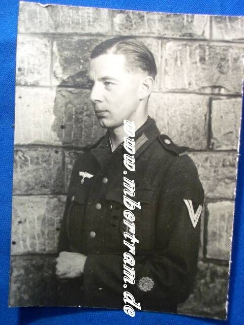Portraitfoto: Obergefr., Feldbluse, SA Wehrabz., Kraftfahr Abz.