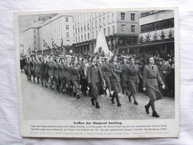 Pressefoto: Aufmarsch der Nasjonal Samling, Norwegen, 1942