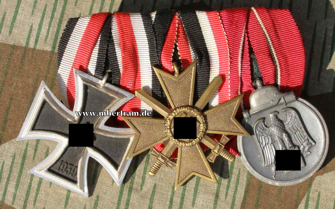 3er Ordensspange: EK2 1939, KvK 2. Kl. Ostmedaille.