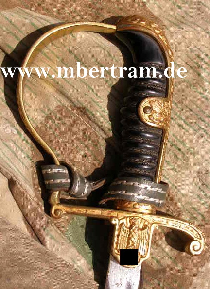 5559-1 Wehrmacht Heeres Offizierssäbel mit Portepee, Eickhorn, SG