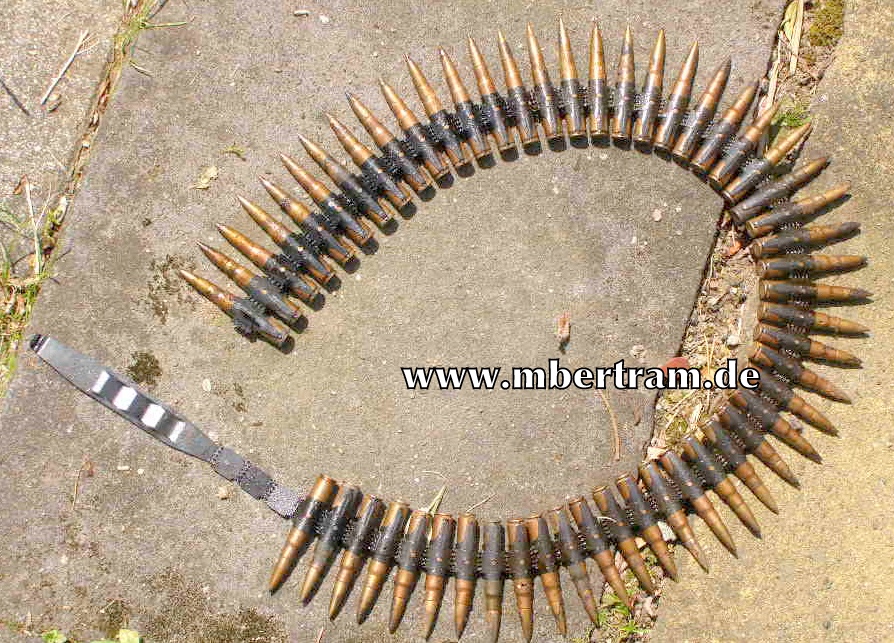 MG 42/ MG 34 Gurt, 53 Patronen. Schlechter Zustand