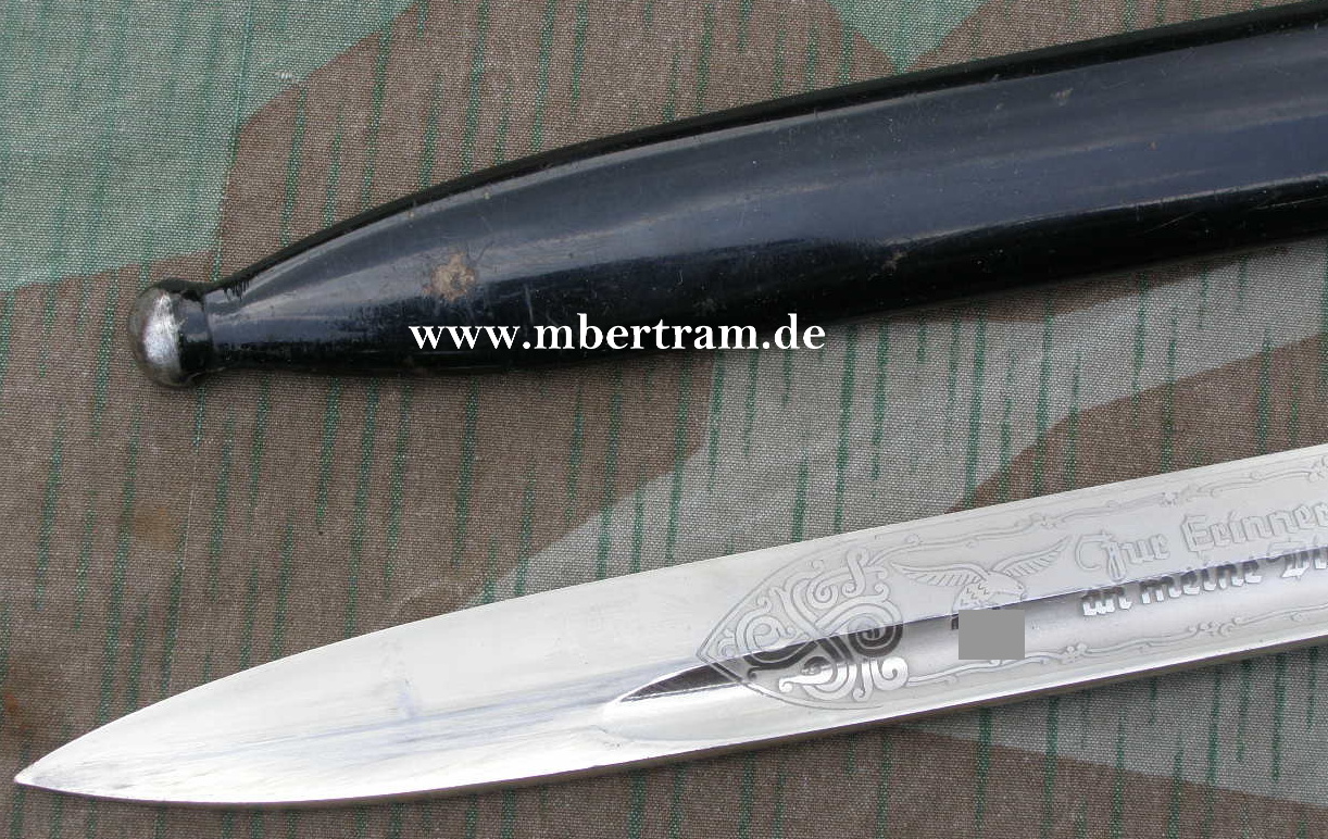 10050-7 Luftwaffen Extra Seitengewehr KS 98, Ätzung, Hst.: R. Klaas