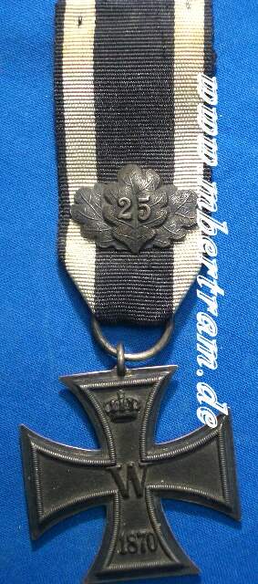 Eisernes Kreuz 1870 2. Klasse, Spange "25", ungetragen