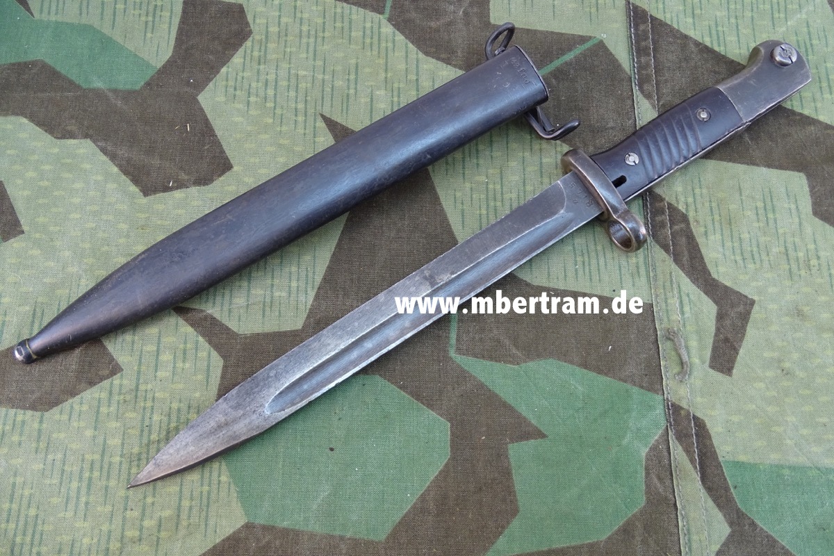 Israel Nachkriegs Umbau, Wehrmachts Seitengewehr SG  84/98,  Hst. "44 asw"