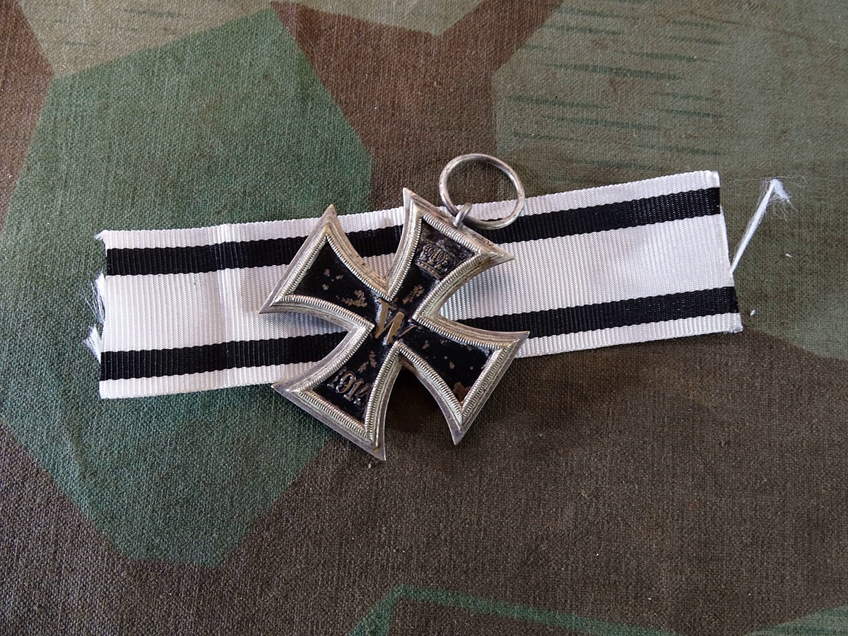 Eisernes Kreuz 2. Klasse 1914, Buntmetal Kern, Selten ! Nichtkämpfer Band