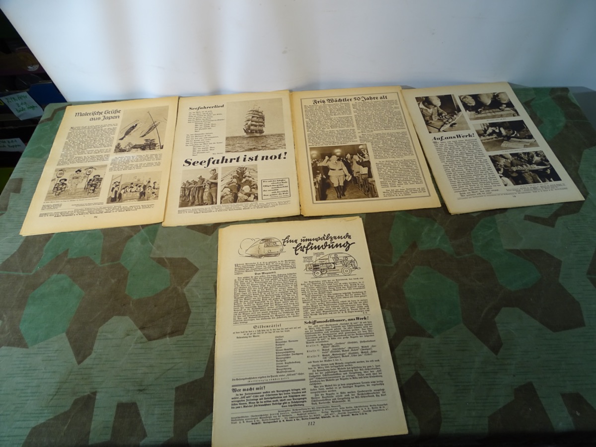 5 Hefte "Hilf Mit" Illustrierte deutsche Schülerzeitung 1941